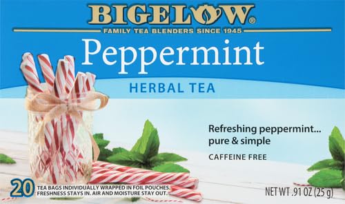 Bigelow Peppermint Herbal Tea - Caffeine Free, 20 Count