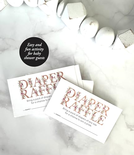 Lil' Labels Baby Shower Diaper Raffle Tickets - Pack of 50
