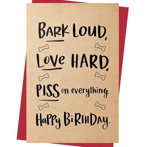 XQ-113 Funny Dog Birthday Card from Dog, Sassy Pet Lover Greeting Card