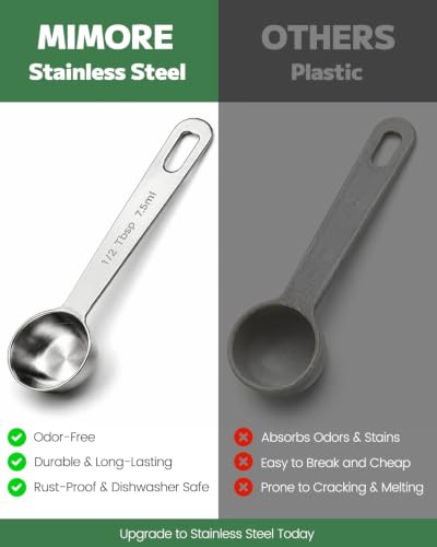 MIMORE Stainless Steel 5g Scoop - 3 Pack for Accurate Creatine Measurement