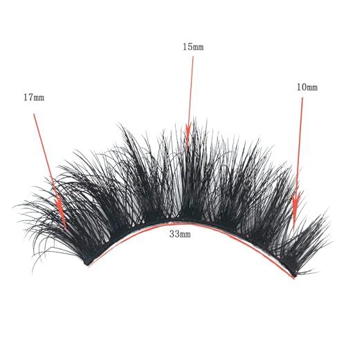 MYMYDA Fluffy False Eyelashes Natural Look Wispy 5D Strip Lashes