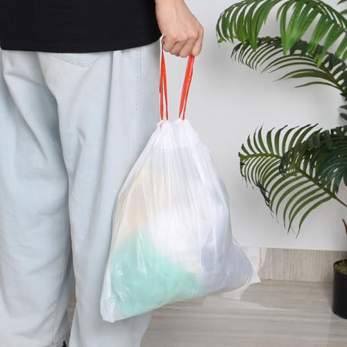 Ggbin 2.6 Gallon White Drawstring Garbage Bags - 120 Count