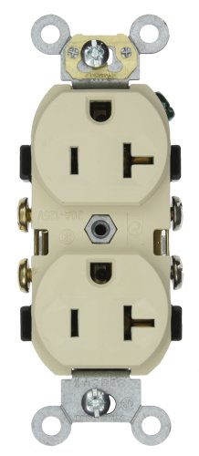 Leviton 20-Amp 125-Volt Ivory Duplex Receptacle - Commercial Grade