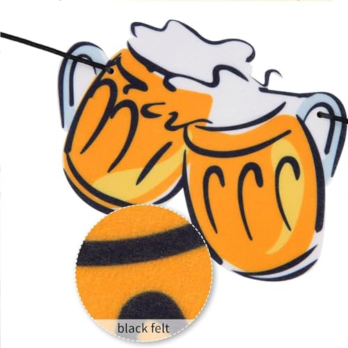 Black Beer Birthday Banner Set for Men & Women - Party Decorations