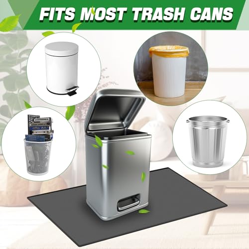 Tinideya Waterproof Silicone Trash Can Mat, 11.8 x 18.9 Inch Non-Slip Tray