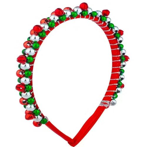 Christmas Jingle Bell Headband Festive Holiday Hair Hoop for Women and Girls