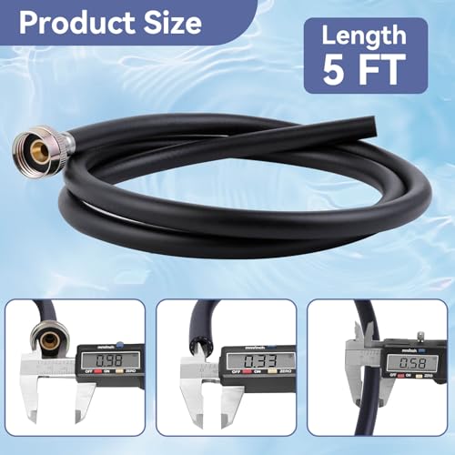5ft Dehumidifier Drain Hose, 3/4 Inch FHT Brass Connector, Leak-Proof