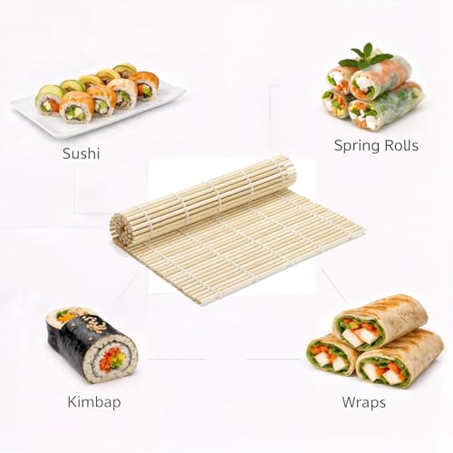 Bamboo Sushi Rolling Mat - Traditional Makisu for Perfect Rolls