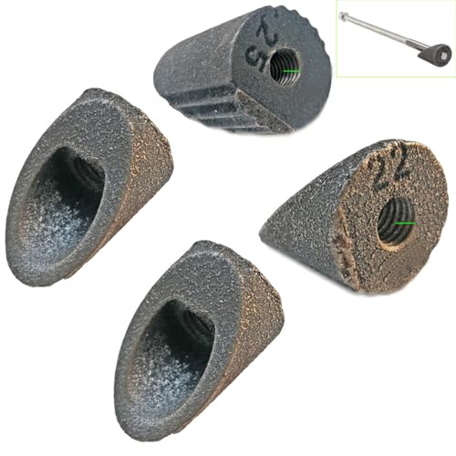 4 Pack Bike Stem Wedge Nut Replacement Adapter with M8 Thread Connector for Bicycle Stem Bolt Expander Electric Bikes Road City in Chrome Cruiser 22.2mm + 25.4mm