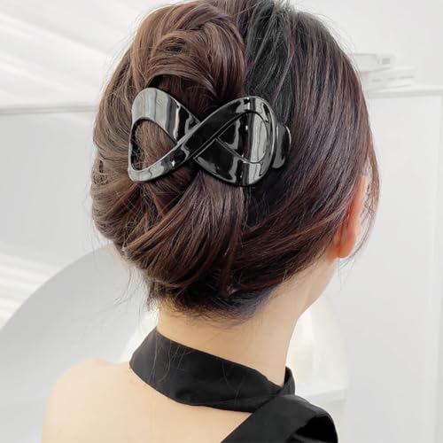 Large Hair Claw Clips Set 4 PCS Non-Slip Acrylic French Hair Clips for Thick Hair