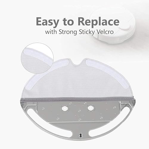KEEPOW 6 Pack Mop Pad Replacements for Roborock Q5 Q7 S5 S6 Q8
