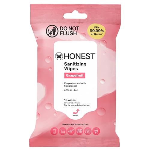 The Honest Company Antibacterial Sanitizing Wipes - 15 Ct, Grapefruit Grove