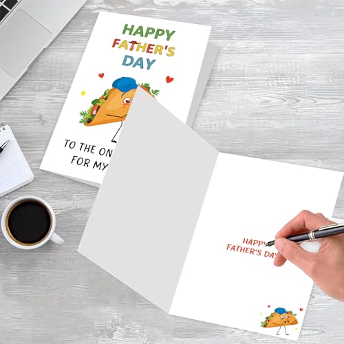 Funny Taco Father's Day Card for Husband and Dad with Envelope