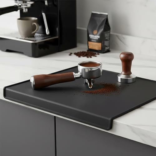 Silicone Espresso Tamping Mat - Heat Resistant & Non-Slip, 9.8x7.8 inches