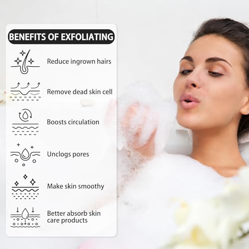 YOLCAR 2-Pack Exfoliating Gloves – Black Viscose Fiber Body Scrubber
