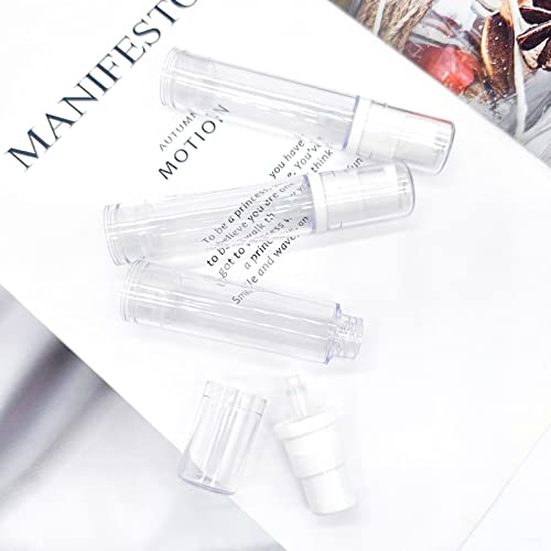 BlingKingdom 3 PCS Airless Pump Travel Foundation Bottles 10ml Refillable