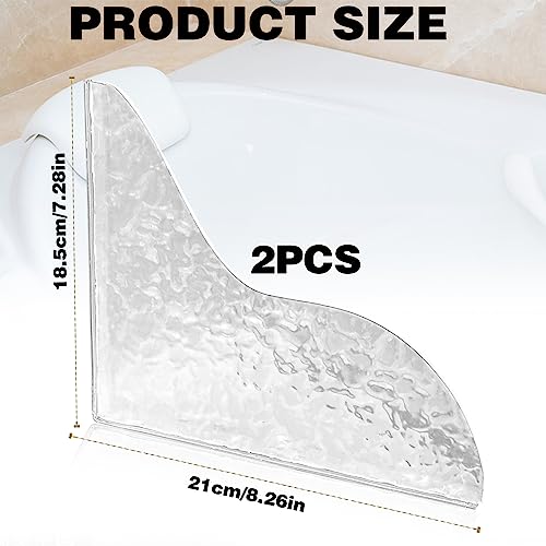 CANIPHA Clear Acrylic Shower Splash Guard - 2 Pack Self-Adhesive Drip Blocker