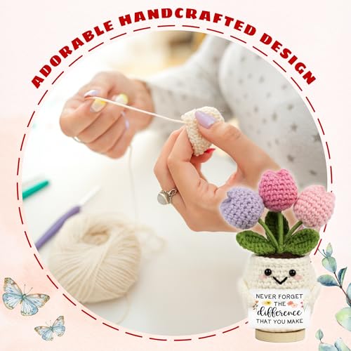 Thank You Gifts for Women - Handmade Positive Tulip Doll Crochet