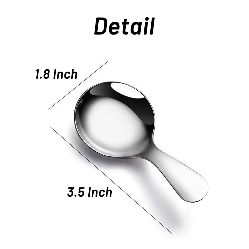 Yopolaz 5 Pack Stainless Steel Mini Scoops for Coffee & Condiments