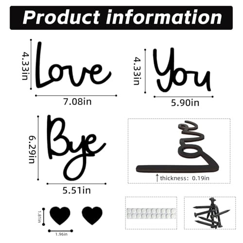 Love You Bye Wooden Wall Decor Sign - 24" Family Art Piece