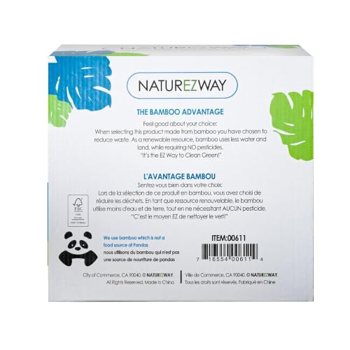 NatureZway Bamboo Floor Cleaning Wipes - 20 Count, Eco-Friendly
