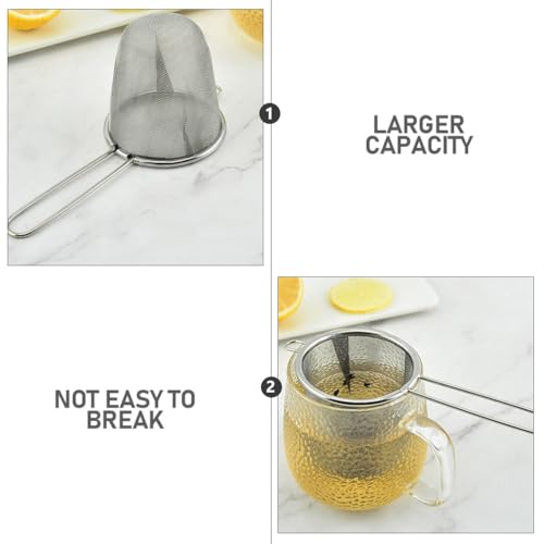 Stainless Steel Tea Strainers Set of 2 - Reusable Filters for Loose Leaf Tea