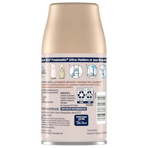 Glade Automatic Spray Refill - Cashmere Woods Air Freshener 6.2 Oz