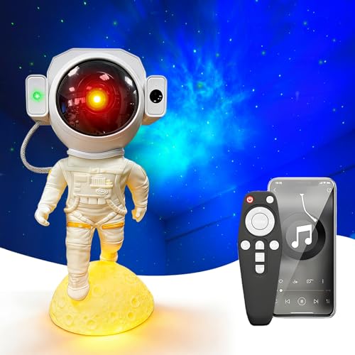 Astronaut Galaxy Projector 360° Magnetic Head with Remote & Bluetooth Sync - Nebula Night Light for Bedroom & Home Theater - Astronaut Pro