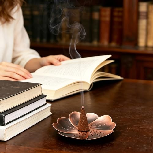 2-Pack Brass & Bronze Incense Holders for Cones & Candles