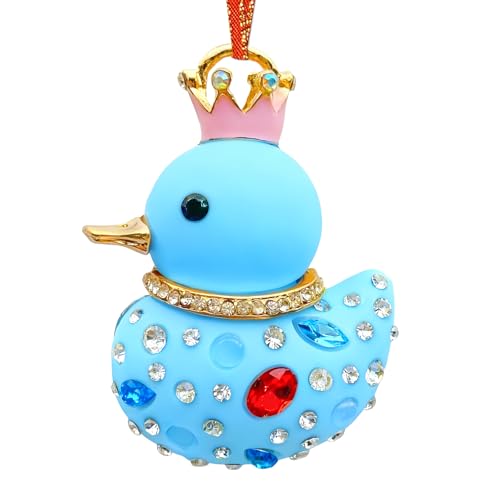Duck Christmas Ornament Blue Rubber Duck Holiday Tree Decor - Kids Gift