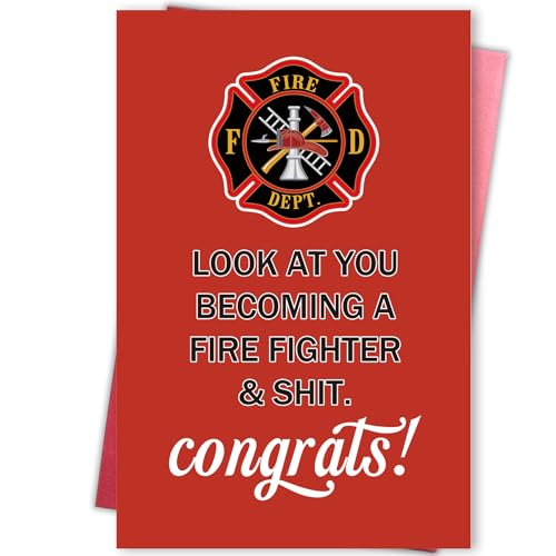 Funny Firefighter Graduation Card | Hero Congratulations Card