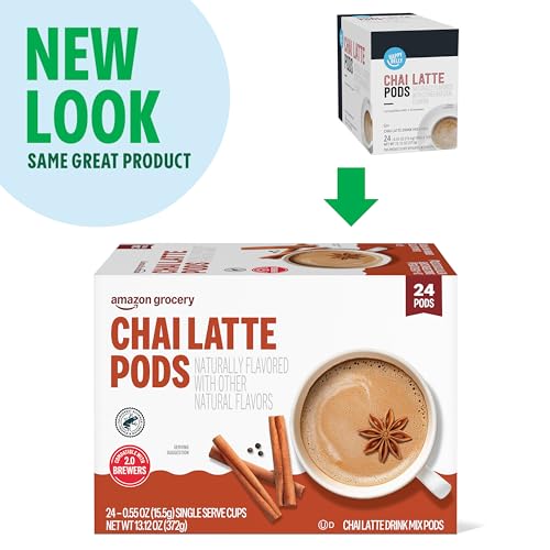 Happy Belly Chai Latte Tea Pods for K-Cup Brewers, 24 Count