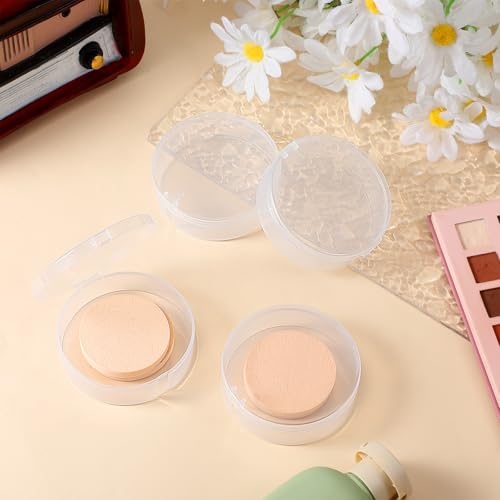 4pcs Portable Cotton Pad Holder Case - Airtight Travel Storage Container