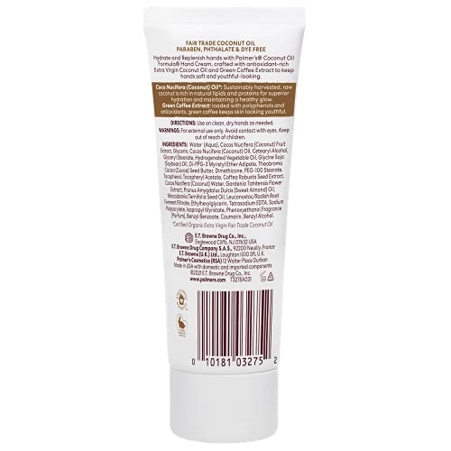 Palmer's Coconut Oil Hand Cream - Moisturizing Dry Skin Lotion 3.4 Oz