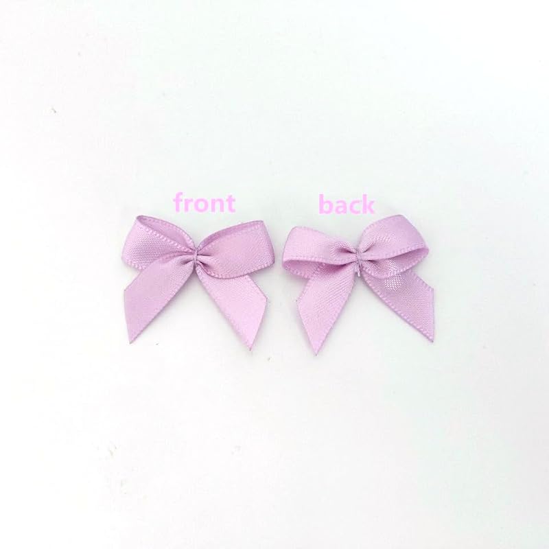 Lavender Mini Satin Ribbon Bows - 50pcs 1.2" Crafting Bows