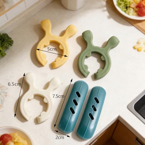 6-Piece Heat-Resistant Silicone Kitchen Utensil Holder Set