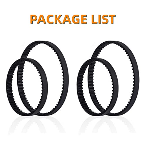 JEDELEOS Vacuum Belt Set for Bissell ProHeat 2X (4-Pack, 2-Set)