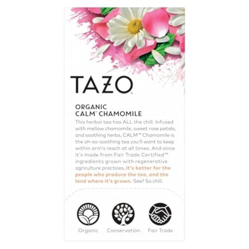TAZO Calm Chamomile Herbal Tea Bags Caffeine Free 16 Count