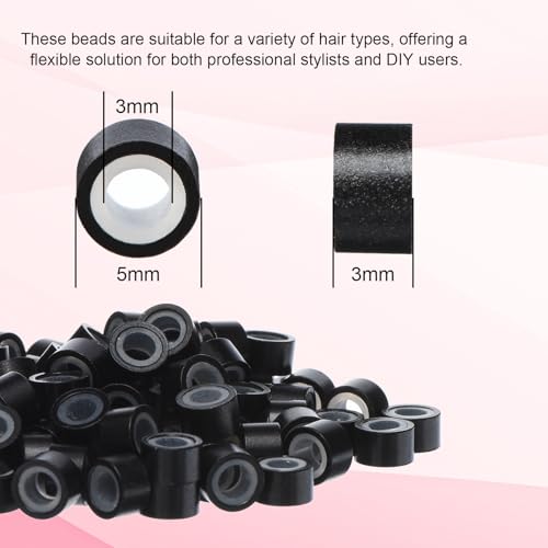 Blonde Silicone Lined Micro Link Beads 5mm Hair Extensions 500pcs