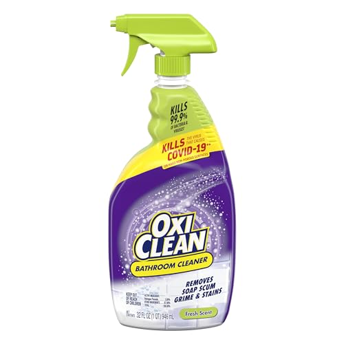 OxiClean Bathroom Cleaner Spray, 32 oz - Disinfects & Deodorizes