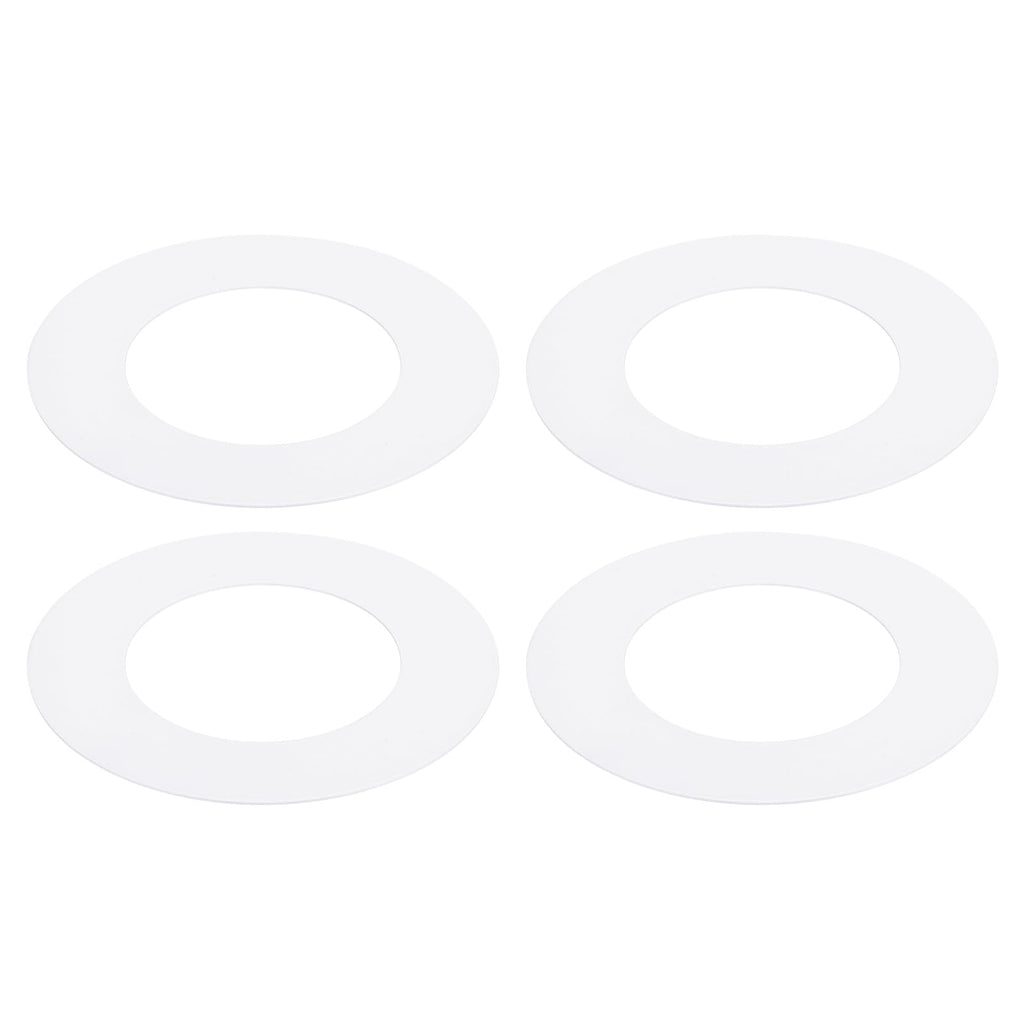 Awclub Goof Trim Ring, 4 Pack 4-Inch x 5.5-Inch (ID x OD) for Recessed Can Downlights for Ceiling Light Fixtures, Matte White, Steel Construction (for 5 Inch Recessed Lights)