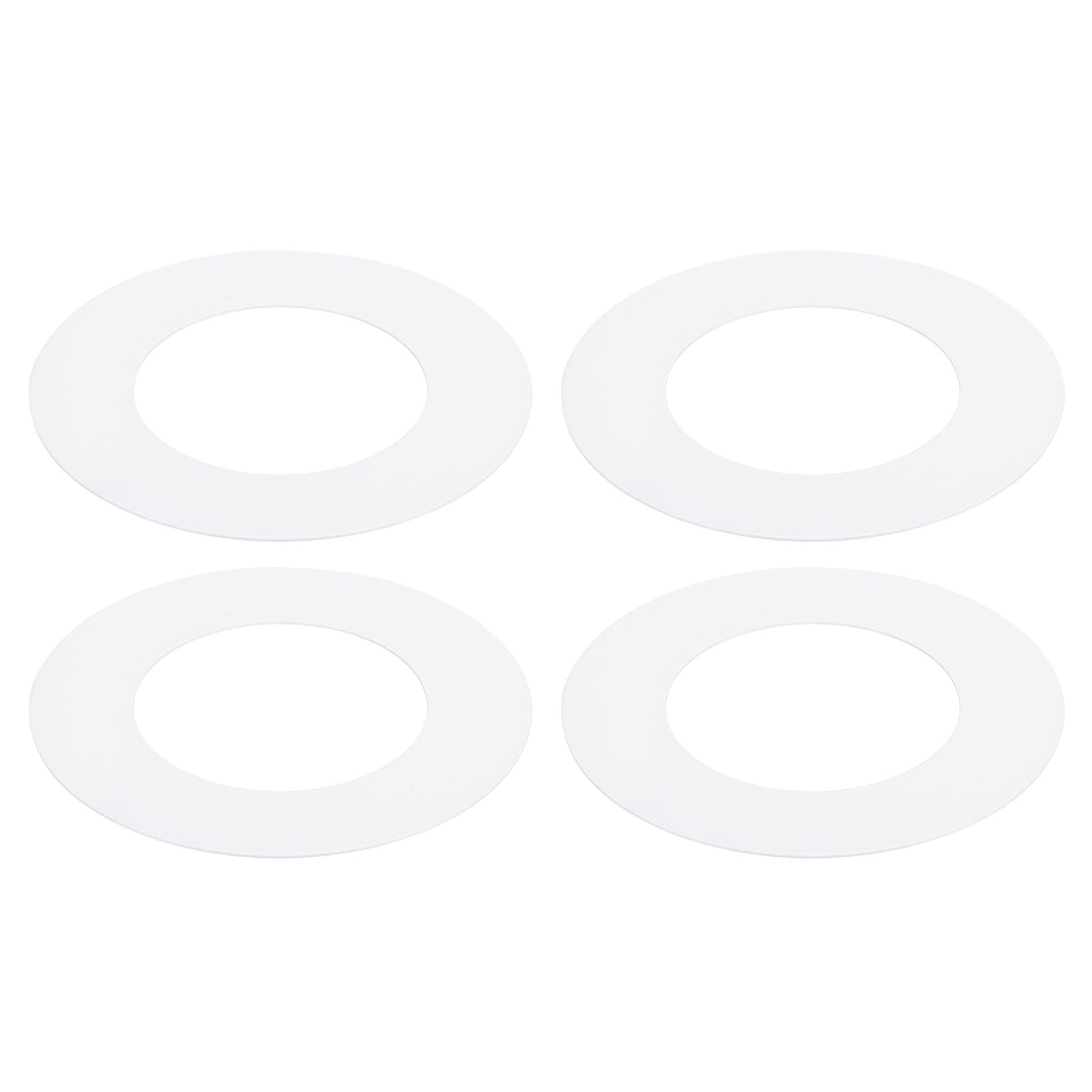 Awclub Goof Trim Ring, 4 Pack 4-Inch x 5.5-Inch (ID x OD) for Recessed Can Downlights for Ceiling Light Fixtures, Matte White, Steel Construction (for 5 Inch Recessed Lights)
