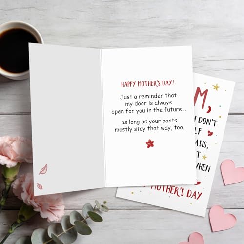 Funny Sarcastic Mother's Day Card from Daughter Son - Humorous Greeting
