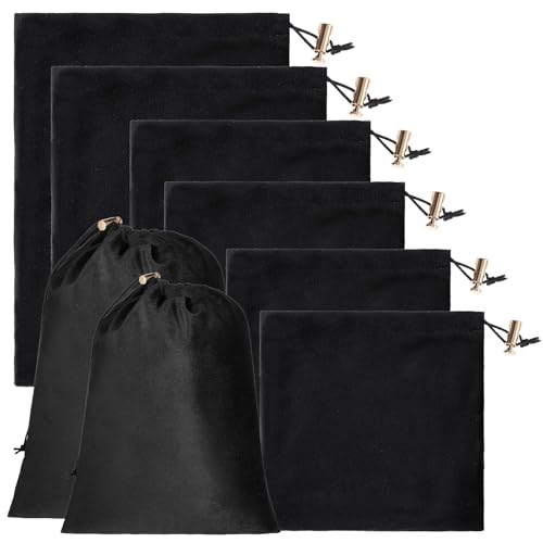 InnoHHustle Velvet Storage Bags Set - Discreet Drawstring Pouches for Toys & Personal Items, 3 Sizes, 6 Pack