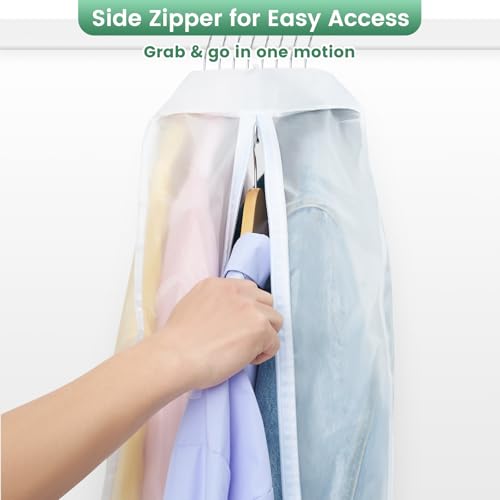 Carbrea 10" Gusseted Garment Bags - 3 Pack for Travel & Storage