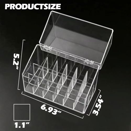 Acrylic Lipstick Organizer with 18 Slots and Dust Cover