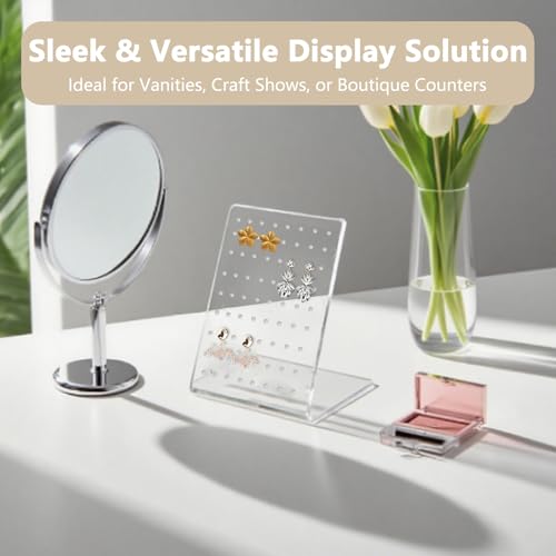 Acrylic Earring Holder Organizer - 72 Holes for Studs (2 Pack)