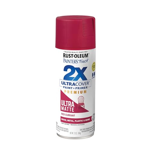 Rust-Oleum Painter's Touch 2X Ultra Cover Spray Paint Ultra Matte Red Currant 12 oz - Indoor/Outdoor Finish