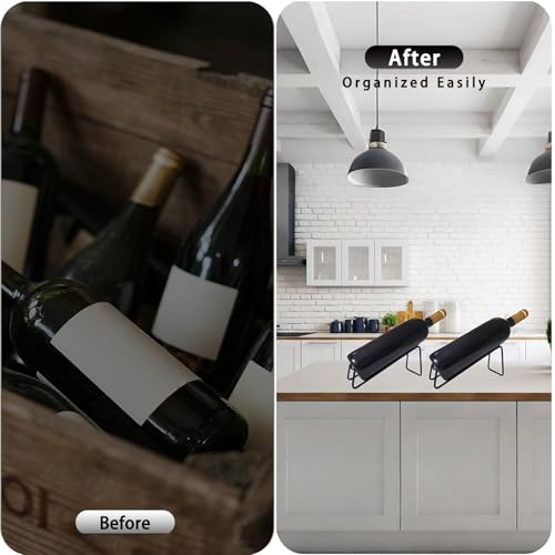 Fosinz Metal Wine Rack - Compact Tabletop Holder for 2 Bottles