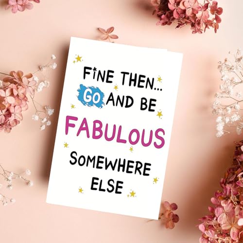 Funny Sarcastic Farewell Card for Coworkers - Perfect Goodbye Gift